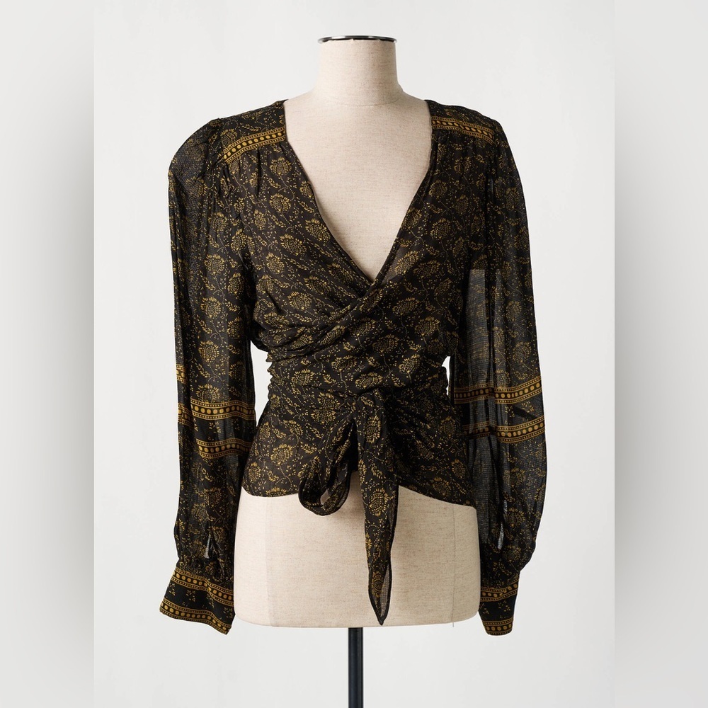 NWOT BA&SH Wrap V Neck Blouse size Small